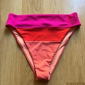 Beach riot Alexis magenta coral Vibrant Pink and Orange Women's Swim Bottom